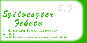 szilveszter fekete business card